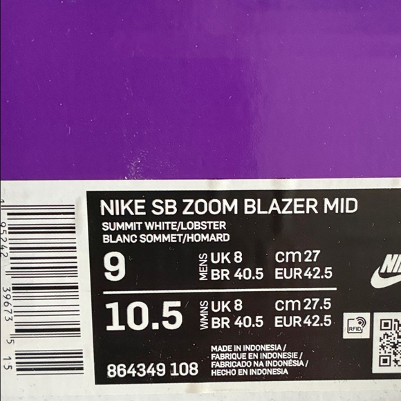 Nike SB blazer mid lobsters - White and Red - Picture 5 of 6